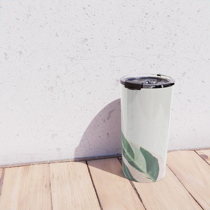 Pink Leaves III Travel Mug Gallery Image 4