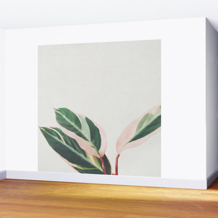 Pink Leaves III Wall Mural Gallery Image 2