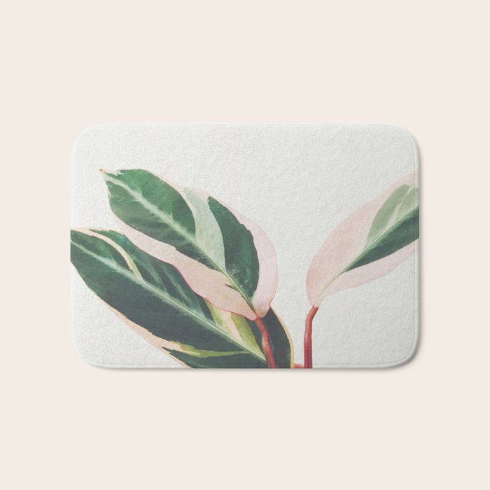 Pink Leaves III Bath Mat Gallery Image 1