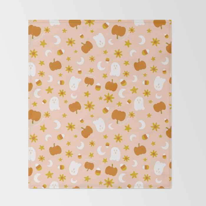 Is It Fall Yet in Peach Throw Blanket Gallery Image 2