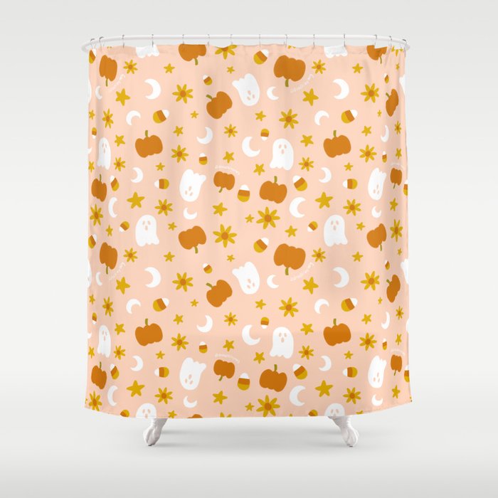 Is It Fall Yet in Peach Shower Curtain Gallery Image 1