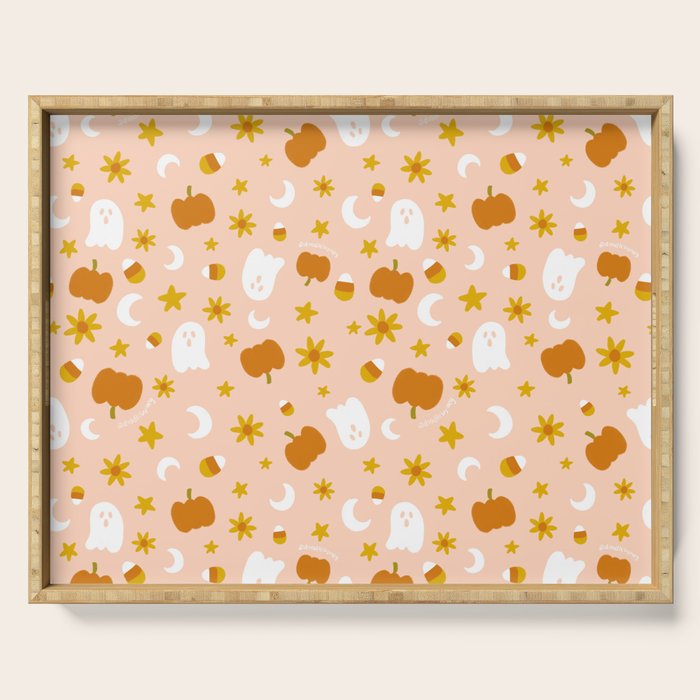 Is It Fall Yet in Peach Serving Tray Gallery Image 1