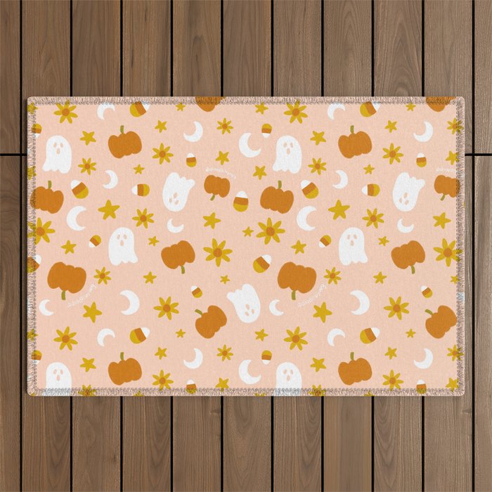 Is It Fall Yet in Peach Outdoor Rug Gallery Image 1