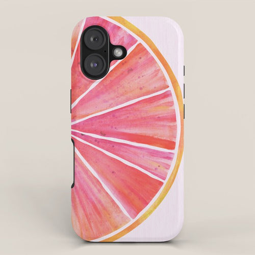Sunny Grapefruit Watercolor Iphone Case