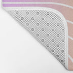 Ombre Arch IV Pink Yellow Sunrise Gradient Modern Geometric Lines Bath Mat Gallery Image 2