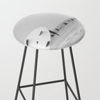 Catch a Wave - Abstract Surf Board photography - Black and White Surfer - Ocean Sea Travel photo Stool Gallery Image 2