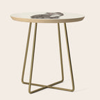 Indian desert cat off white Side Table Gallery Image 1