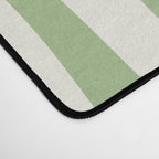 Retro Liquid Swirl Abstract Pattern in Light Sage Green and Cream Desk Mat Gallery Image 4