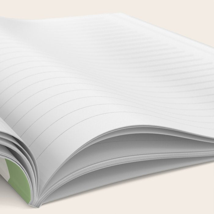 Retro Liquid Swirl Abstract Pattern in Light Sage Green and Cream Notebook Gallery Image 2