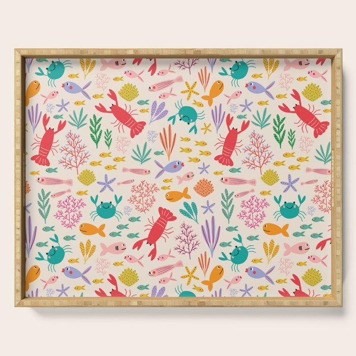 The Happy Ocean  Serving Tray Gallery Image 1