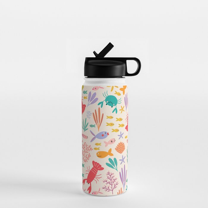 The Happy Ocean  Water Bottle Gallery Image 1