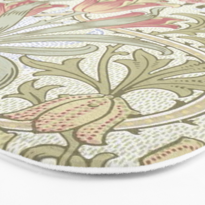 William Morris Woodland Weeds Pastel Floral Bath Mat Gallery Image 3