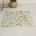 William Morris Woodland Weeds Pastel Floral Rug Gallery Image 1