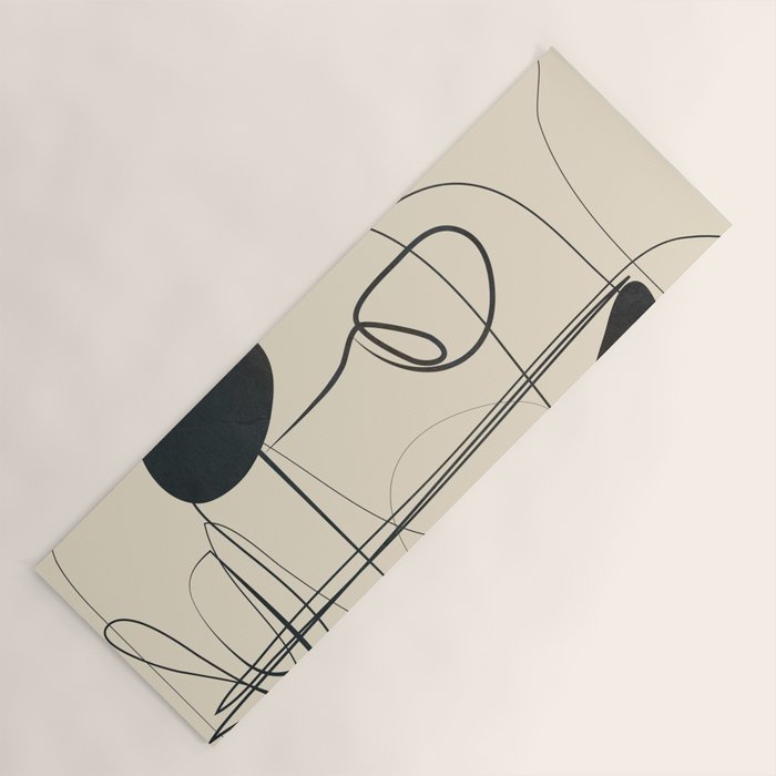 Abstract Line Art VIII Yoga Mat Gallery Image 1