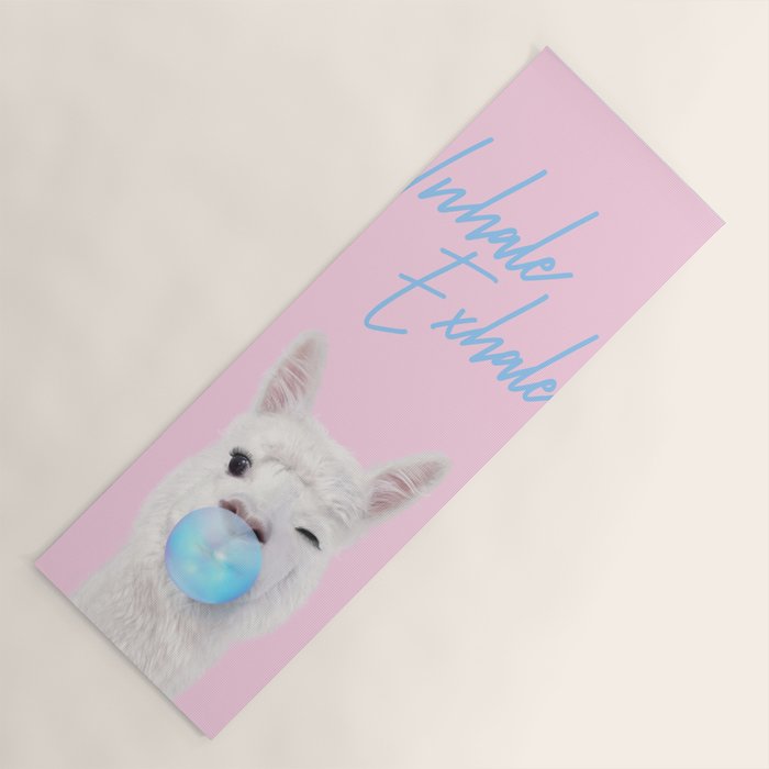 BUBBLEGUM LLAMA Yoga Mat Gallery Image 1
