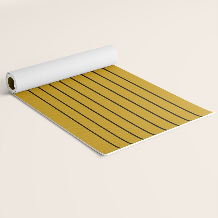 Minimal Arch VII Ochre Modern Geometric Lines Yoga Mat Gallery Image 2