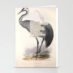 Bird Divinations: Common Crane (about: almanacofbirds.org) Stationery Card Gallery Image 2