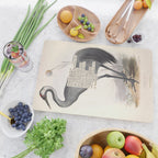 Bird Divinations: Common Crane (about: almanacofbirds.org) Cutting Board Gallery Image 2
