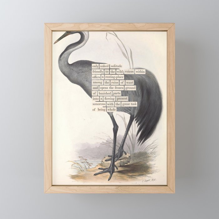 Bird Divinations: Common Crane (about: almanacofbirds.org) Mini Art Print Gallery Image 1