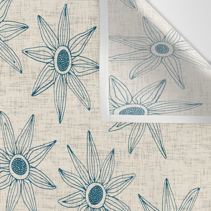 sema cream blue Wall Tapestry Gallery Image 3