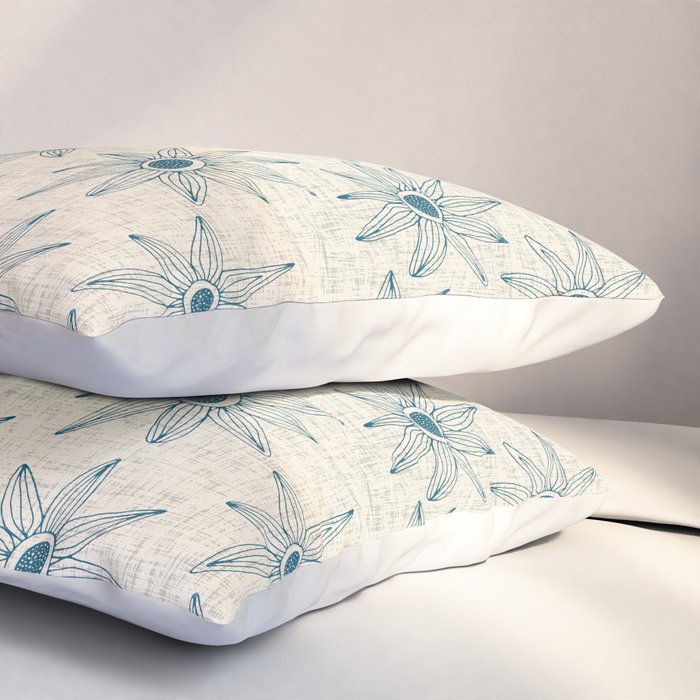 sema cream blue Pillow Sham Gallery Image 3
