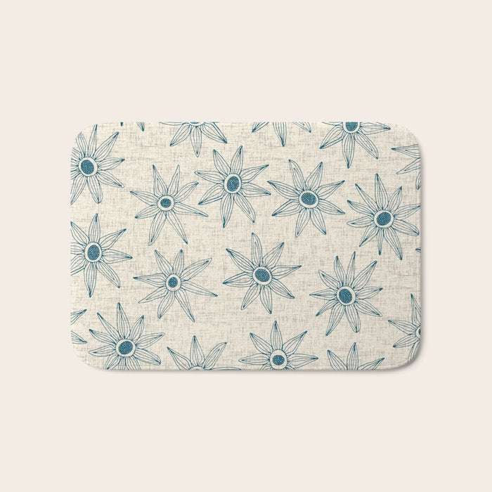 sema cream blue Bath Mat Gallery Image 1