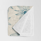sema cream blue Throw Blanket Gallery Image 3