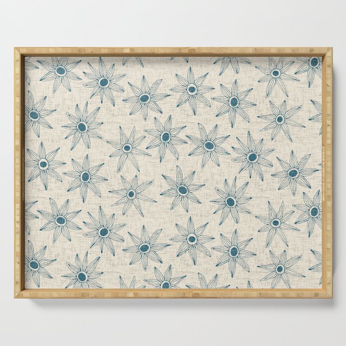 sema cream blue Serving Tray Gallery Image 1