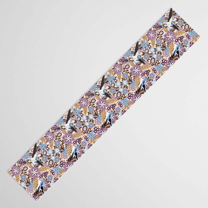 Vintage Floral Swallow Table Runner Gallery Image 3