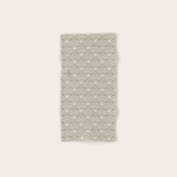 Vintage Cafe Floral - Oat Bath Towel Gallery Image 1
