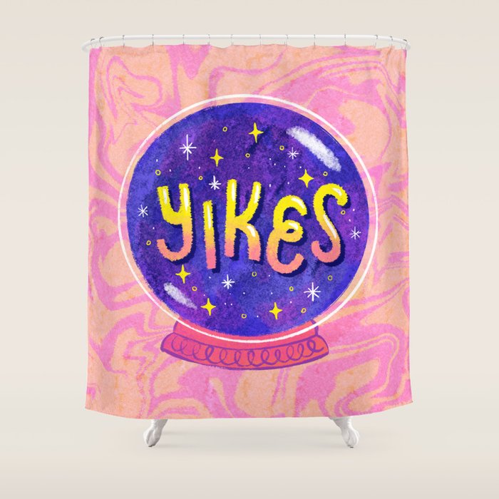 Yikes Crystal Ball Shower Curtain Gallery Image 1