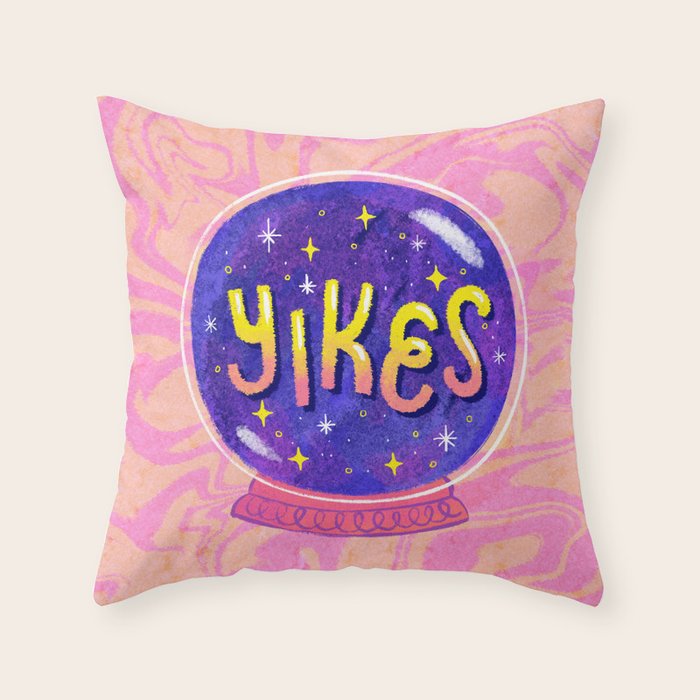 Yikes Crystal Ball Throw Pillow Gallery Image 6