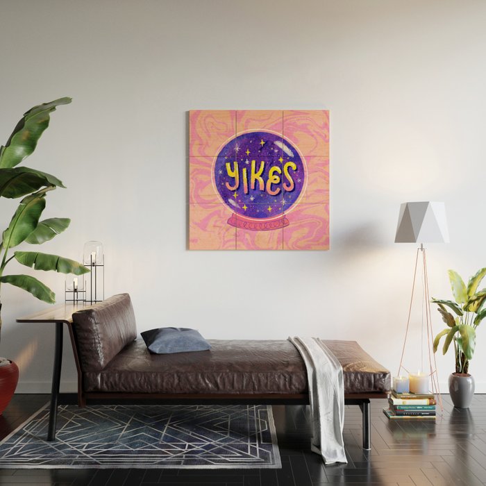 Yikes Crystal Ball Wood Wall Art Gallery Image 2
