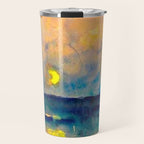 Yellow Moon (Over the Sea) landscape painting by Emil Nolde Travel Mug Gallery Image 1