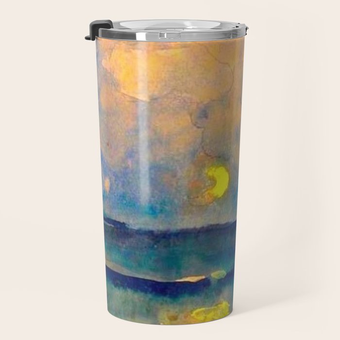 Yellow Moon (Over the Sea) landscape painting by Emil Nolde Travel Mug Gallery Image 3