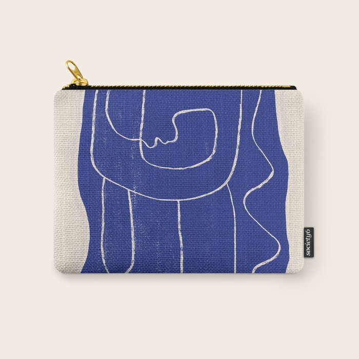 Abstract line art Figure 7  Cobalt Blue Carry All Pouch Gallery Image 1