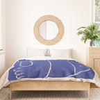 Abstract line art Figure 7  Cobalt Blue Duvet Cover Gallery Image 3