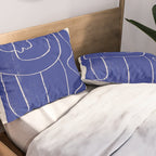Abstract line art Figure 7  Cobalt Blue Pillow Sham Gallery Image 2