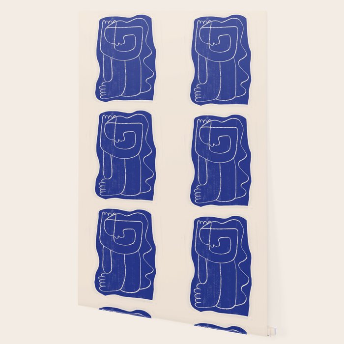 Abstract line art Figure 7  Cobalt Blue Wallpaper Gallery Image 2