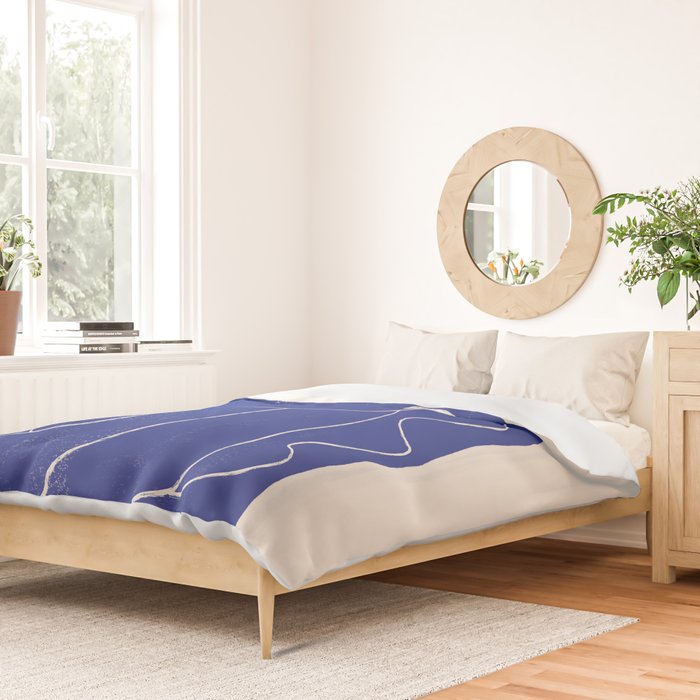 Abstract line art Figure 7  Cobalt Blue Duvet Cover Gallery Image 2