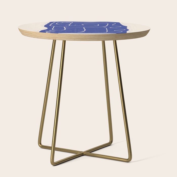 Abstract line art Figure 7  Cobalt Blue Side Table Gallery Image 1