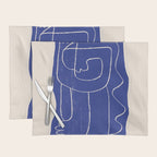Abstract line art Figure 7  Cobalt Blue Placemat Gallery Image 1