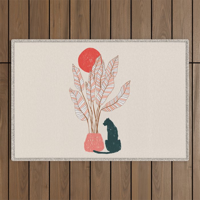 Summer panther Outdoor Rug Gallery Image 1