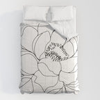 Minimal, Line Art, Floral Prints, Drawing Comforter Gallery Image 6