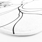 Minimal, Line Art, Floral Prints, Drawing Bath Mat Gallery Image 3