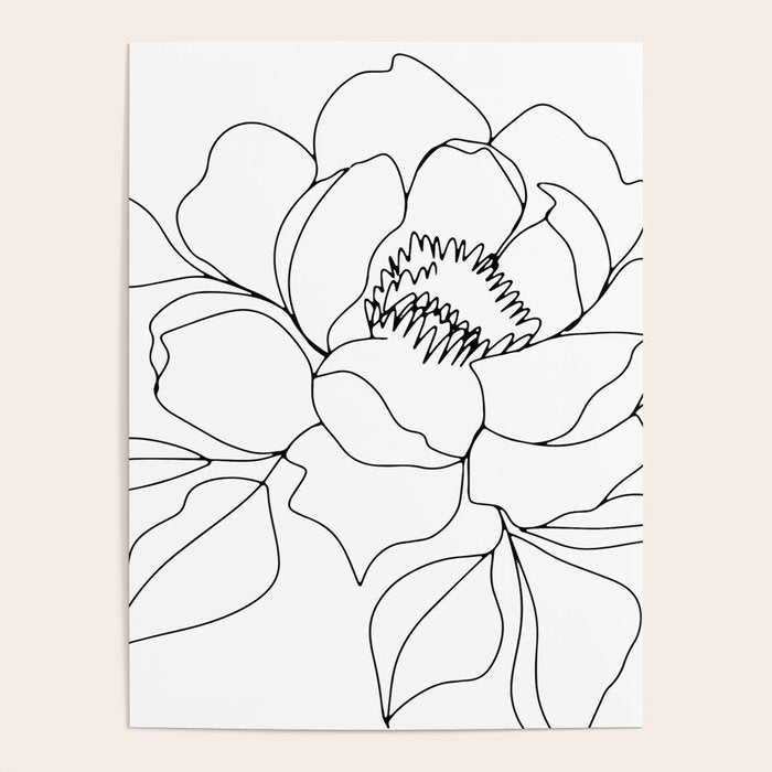 Minimal, Line Art, Floral Prints, Drawing Poster Gallery Image 4