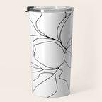 Minimal, Line Art, Floral Prints, Drawing Travel Mug Gallery Image 3