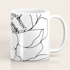 Minimal, Line Art, Floral Prints, Drawing Coffee Mug Gallery Image 1