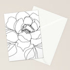 Minimal, Line Art, Floral Prints, Drawing Stationery Card Gallery Image 2