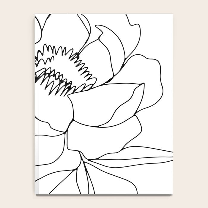 Minimal, Line Art, Floral Prints, Drawing Notebook Gallery Image 4